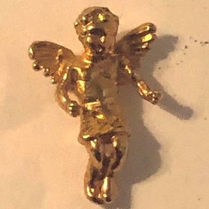 Gold tone angel pin